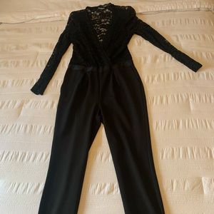 Black lace jumpsuit size 8